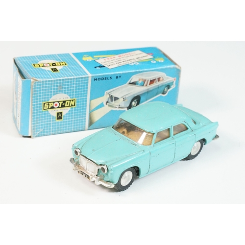 1412 - Three boxed Triang Spot On diecast models to include 193 NSU Prinz 4 (very loose chassis from body),... 