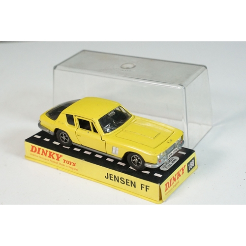 1414 - Three cased Dinky diecast models to include 158 Rolls Royce Silver Shadow in metallic red, 163 Volks... 
