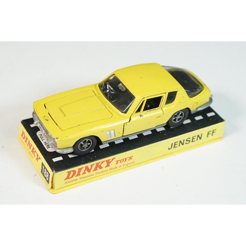 1414 - Three cased Dinky diecast models to include 158 Rolls Royce Silver Shadow in metallic red, 163 Volks... 