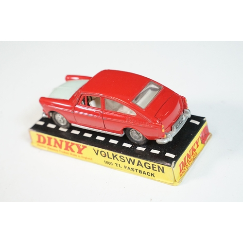 1414 - Three cased Dinky diecast models to include 158 Rolls Royce Silver Shadow in metallic red, 163 Volks... 