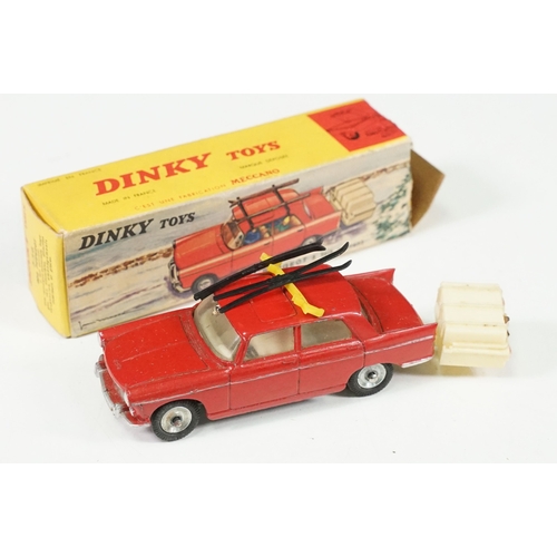 1417 - Two boxed Dinky diecast models to include French 536 404 Peugeot in red, with plastic trailer and pa... 