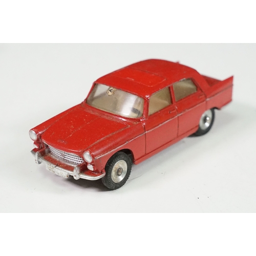 1417 - Two boxed Dinky diecast models to include French 536 404 Peugeot in red, with plastic trailer and pa... 