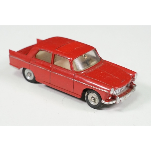 1417 - Two boxed Dinky diecast models to include French 536 404 Peugeot in red, with plastic trailer and pa... 