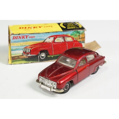 1417 - Two boxed Dinky diecast models to include French 536 404 Peugeot in red, with plastic trailer and pa... 