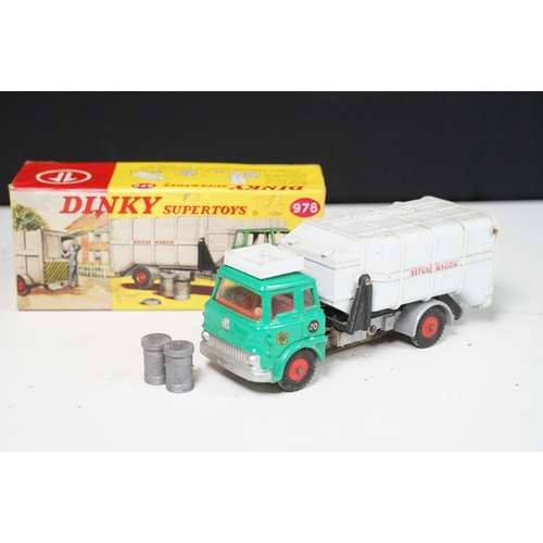 1418 - Four boxed Dinky commercial diecast models to include 917 Mercedes Benz Truck and Trailer (with inne... 