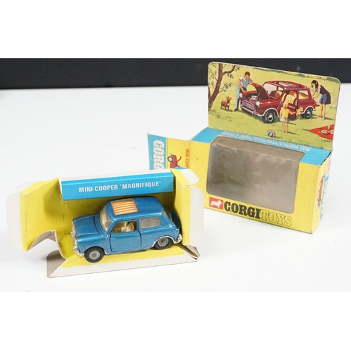1419 - Nine boxed mid 20th C diecast models to include 6 x Corgi featuring 334 Mini Cooper Magnifique, 341 ... 