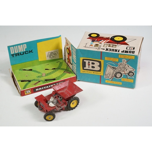 1421 - Seven boxed diecast / plastic / tin plate models to include Britains 9670 Dump Truck, The Morriss Sc... 