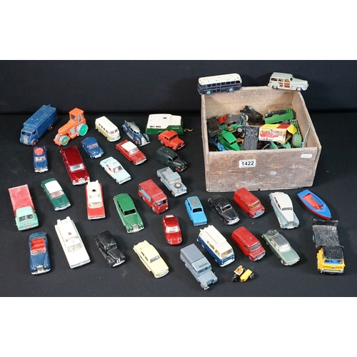 1422 - 40 Mid 20th C play worn diecast models to include Corgi & Dinky featuring Dinky Police Ford Escort, ... 