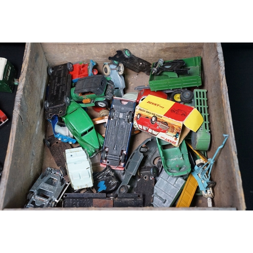 1422 - 40 Mid 20th C play worn diecast models to include Corgi & Dinky featuring Dinky Police Ford Escort, ... 