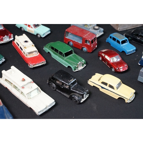 1422 - 40 Mid 20th C play worn diecast models to include Corgi & Dinky featuring Dinky Police Ford Escort, ... 