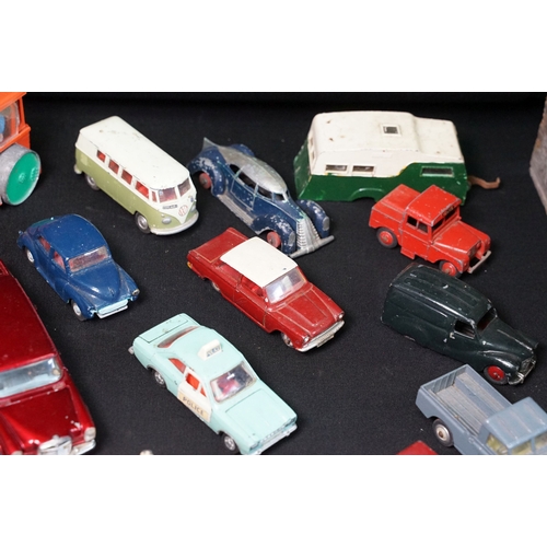 1422 - 40 Mid 20th C play worn diecast models to include Corgi & Dinky featuring Dinky Police Ford Escort, ... 