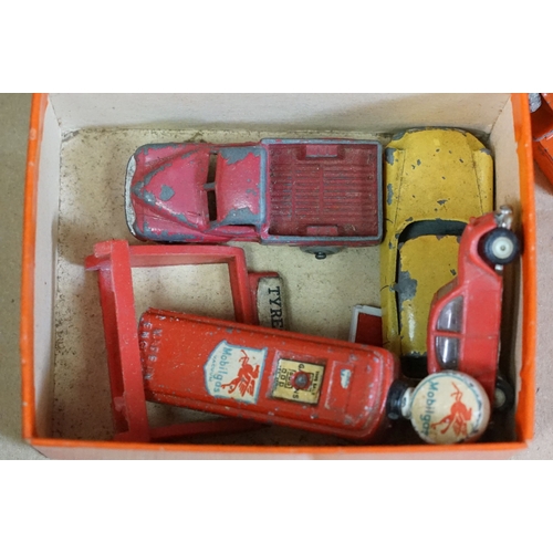 1423 - Quantity of mid 20th C play worn diecast models to include Triang Spot On, Corgi and Dinky featuring... 