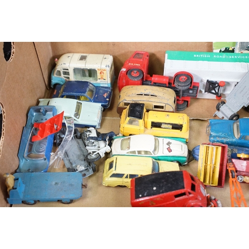 1423 - Quantity of mid 20th C play worn diecast models to include Triang Spot On, Corgi and Dinky featuring... 