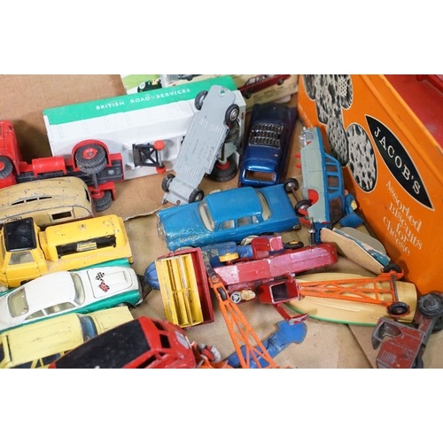 1423 - Quantity of mid 20th C play worn diecast models to include Triang Spot On, Corgi and Dinky featuring... 