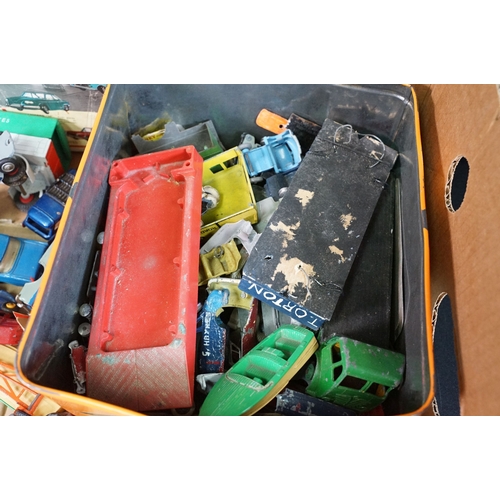 1423 - Quantity of mid 20th C play worn diecast models to include Triang Spot On, Corgi and Dinky featuring... 