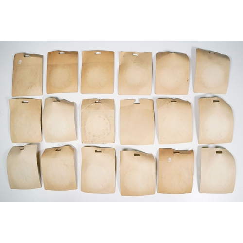 1385 - 18 Carded Corgi 1352 Golden Jacks Take off Wheel sets, complete and unopened, showing card bend and ... 