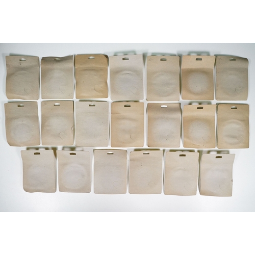 1386 - 20 Carded Corgi 1353 Golden Jacks 12 Take off Wheels sets, all complete and unopened, showing card b... 