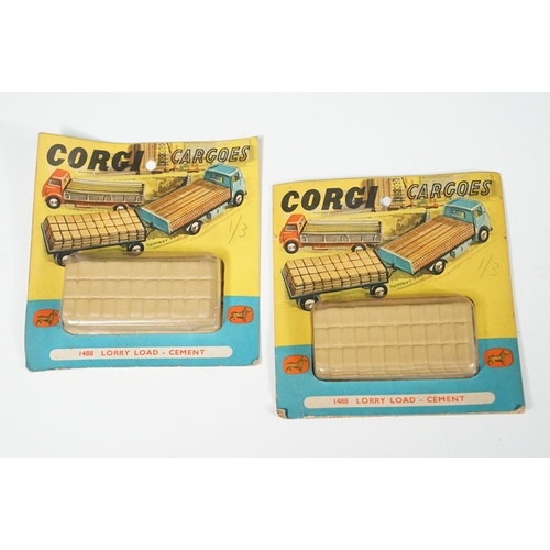 1389 - Nine carded Corgi Cargoes accessories to include 4 x 1488 Lorry Load Cement, 3 x 1486 Lorry Load Bri... 