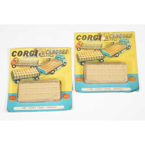 1389 - Nine carded Corgi Cargoes accessories to include 4 x 1488 Lorry Load Cement, 3 x 1486 Lorry Load Bri... 