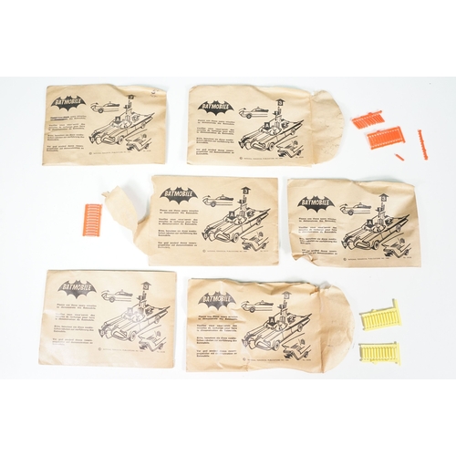 1390 - Six Corgi Batman Batmobile trade / shop retailers demonstration accessory pack sprue of missiles con... 