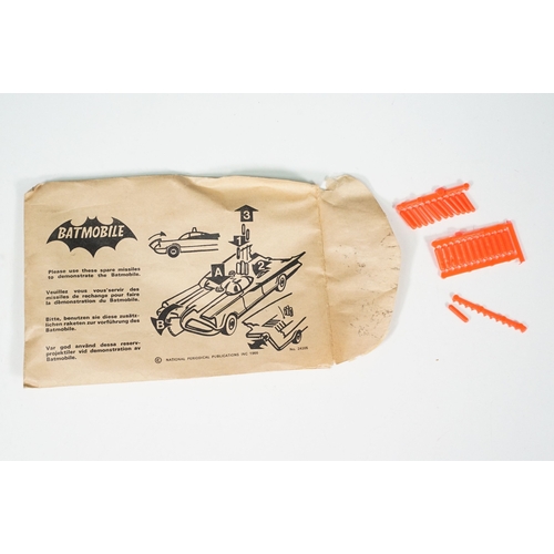 1390 - Six Corgi Batman Batmobile trade / shop retailers demonstration accessory pack sprue of missiles con... 