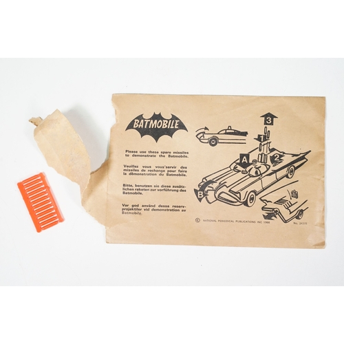 1390 - Six Corgi Batman Batmobile trade / shop retailers demonstration accessory pack sprue of missiles con... 