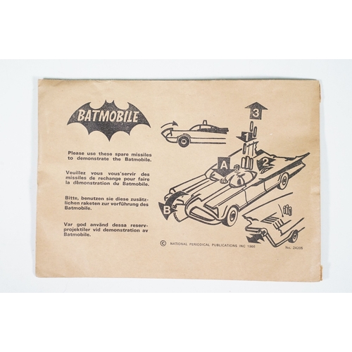 1390 - Six Corgi Batman Batmobile trade / shop retailers demonstration accessory pack sprue of missiles con... 