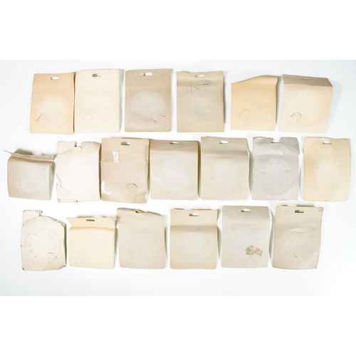 1391 - 19 Carded Corgi Golden Jacks Take off Wheel sets, all showing heavy wear to include card bend and so... 