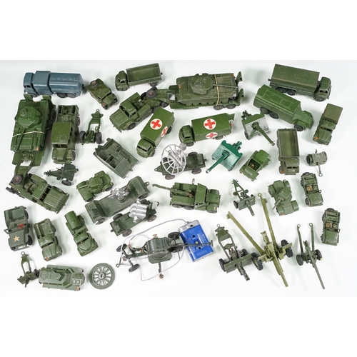 1427 - 38 Mid 20th C playworn military diecast models to include Corgi, Dinky, Lone Star and Britains examp... 