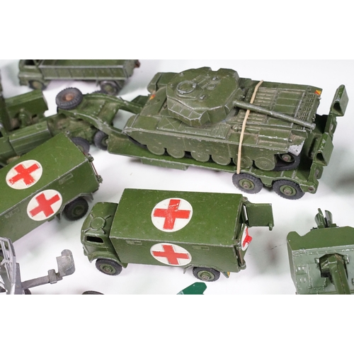 1427 - 38 Mid 20th C playworn military diecast models to include Corgi, Dinky, Lone Star and Britains examp... 
