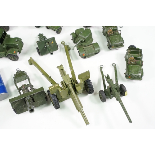 1427 - 38 Mid 20th C playworn military diecast models to include Corgi, Dinky, Lone Star and Britains examp... 