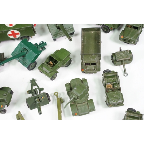 1427 - 38 Mid 20th C playworn military diecast models to include Corgi, Dinky, Lone Star and Britains examp... 