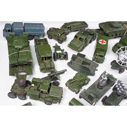 1427 - 38 Mid 20th C playworn military diecast models to include Corgi, Dinky, Lone Star and Britains examp... 