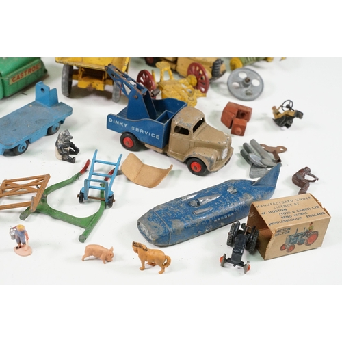 1428 - Collection of Mid 20th C playworn diecast models including mainly farming related examples featuring... 