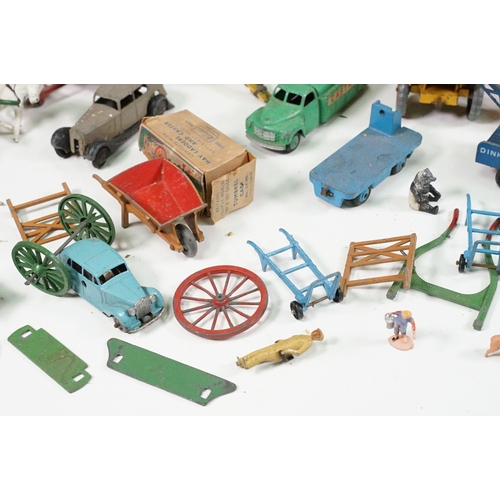 1428 - Collection of Mid 20th C playworn diecast models including mainly farming related examples featuring... 