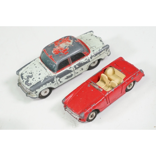 1429 - 15 Mid 20th C play worn diecast models to include Corgi & Dinky featuring Corgi Major Ecurie Ecosse ... 