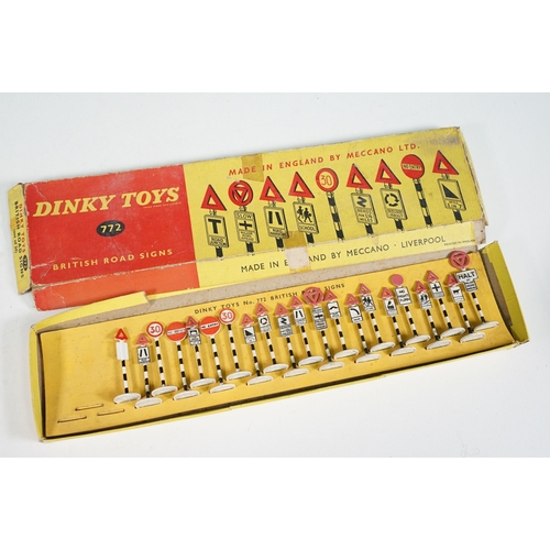 1430 - Two Dinky diecast models and sets to include 63 Mayo Composite Aircraft and 772 British Road Signs, ... 
