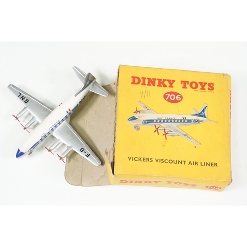 1431 - Nine boxed diecast models to include Dinky 706 Vickers Viscount Air Liner, Dinky 702 DH Comet Airlin... 