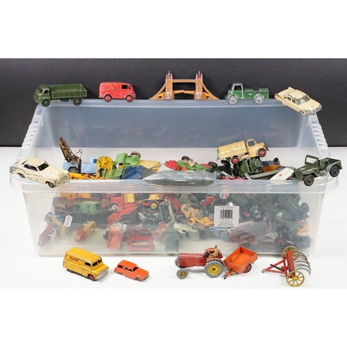 1432 - Around 95 Mid 20th C onwards playworn diecast models to  include Charbens Miniatures, Matchbox Serie... 