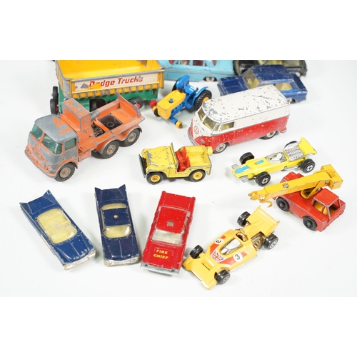 1434 - Around 50 Mid 20th C onwards playworn diecast models to include Dinky, Corgi, Husky and Matchbox exa... 