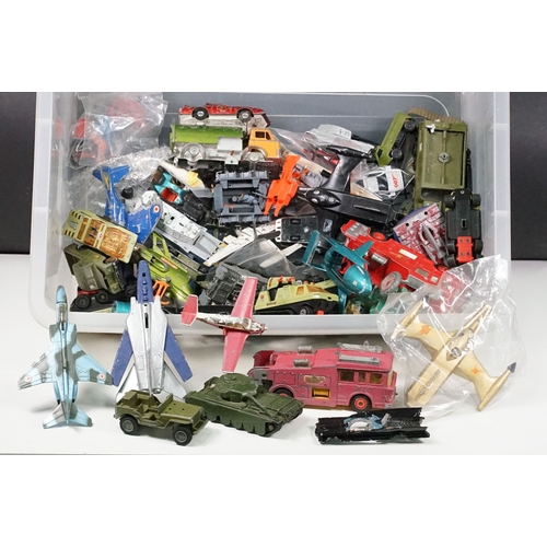 1436 - Collection of playworn diecast models to include Corgi Batman Batmobile, Matchbox Adventure 2000, Di... 