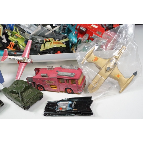 1436 - Collection of playworn diecast models to include Corgi Batman Batmobile, Matchbox Adventure 2000, Di... 