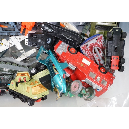 1436 - Collection of playworn diecast models to include Corgi Batman Batmobile, Matchbox Adventure 2000, Di... 