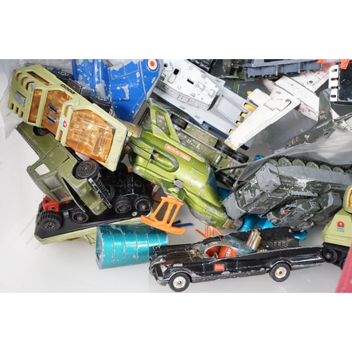 1436 - Collection of playworn diecast models to include Corgi Batman Batmobile, Matchbox Adventure 2000, Di... 