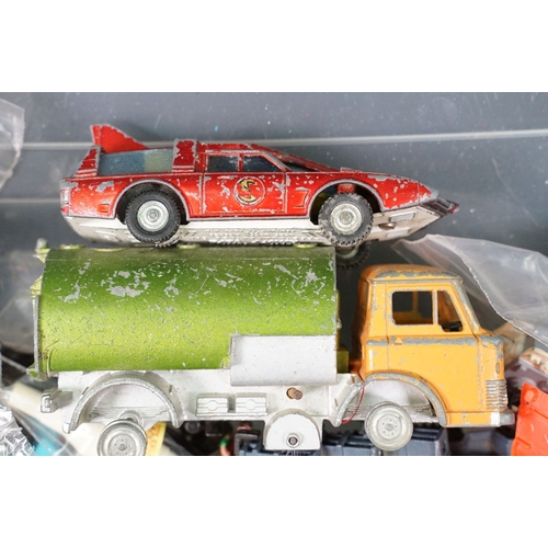 1436 - Collection of playworn diecast models to include Corgi Batman Batmobile, Matchbox Adventure 2000, Di... 