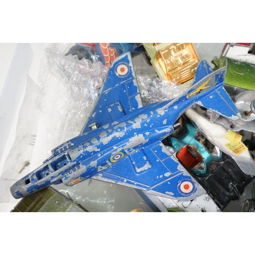 1436 - Collection of playworn diecast models to include Corgi Batman Batmobile, Matchbox Adventure 2000, Di... 