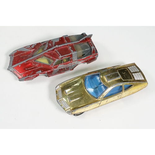 1437 - Over 20 Mid 20th C play worn Sci Fi & TV related diecast models to include Dinky Eagle, Corgi Batmob... 