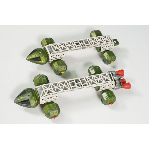 1437 - Over 20 Mid 20th C play worn Sci Fi & TV related diecast models to include Dinky Eagle, Corgi Batmob... 