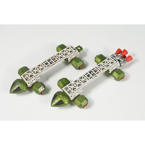 1437 - Over 20 Mid 20th C play worn Sci Fi & TV related diecast models to include Dinky Eagle, Corgi Batmob... 