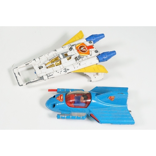 1437 - Over 20 Mid 20th C play worn Sci Fi & TV related diecast models to include Dinky Eagle, Corgi Batmob... 